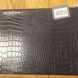 Barnes & Noble Black Crocodile-Embossed Folder NWT 9.75X12.75